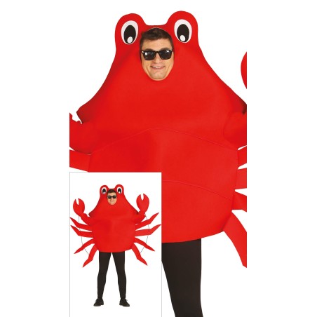 Disfraz cangrejo crustaceo rojo adulto gracioso-El Informal Santander online