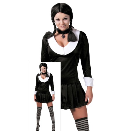Disfraz de colegiala Miercoles Adams mujer barato. Tienda disfraces
