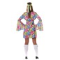 Disfraz vestido hippie flower power mujer talla L 42-44