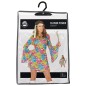 Disfraz vestido hippie flower power mujer talla L 42-44