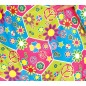 Disfraz vestido hippie flower power mujer talla L 42-44