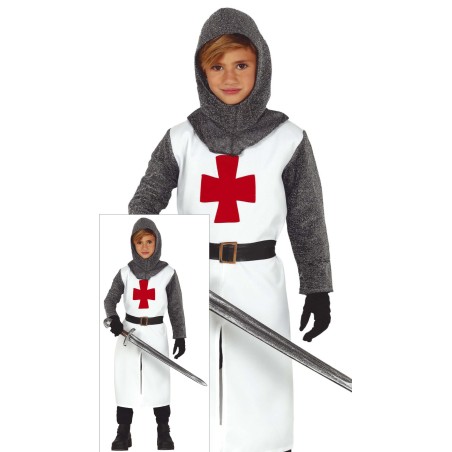 Disfraz templario medieval infantil talla 7-9 años-Tus Disfraces