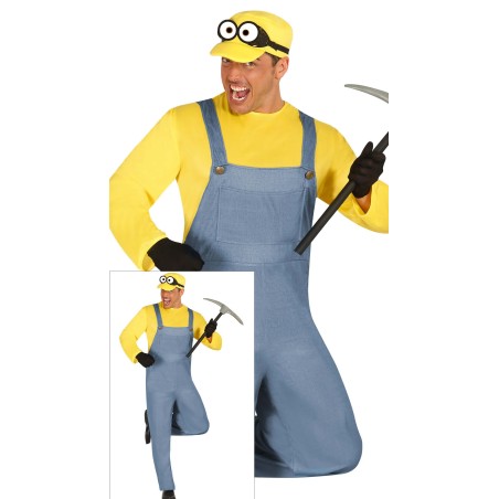 Disfraz Minions minero barato para adulto-Disfraces baratos online