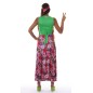Disfraz hippie falda larga tallas mujer