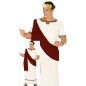 Disfraz cesar augusto romano blanco y rojo emperad