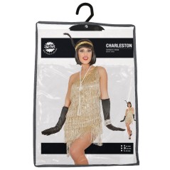 Disfraz charleston oro con flecos para mujer-El Informal Santander