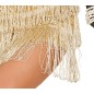 Disfraz charleston oro con flecos para mujer