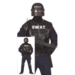 Disfraz policia SWAT para hombre talla L-Tus Disfraces Baratos