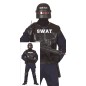 Disfraz policia SWAT para hombre talla L
