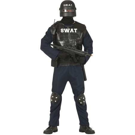 Disfraz policia SWAT para hombre talla L