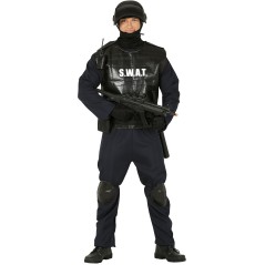 Disfraz policia SWAT para hombre talla L-Tus Disfraces Baratos