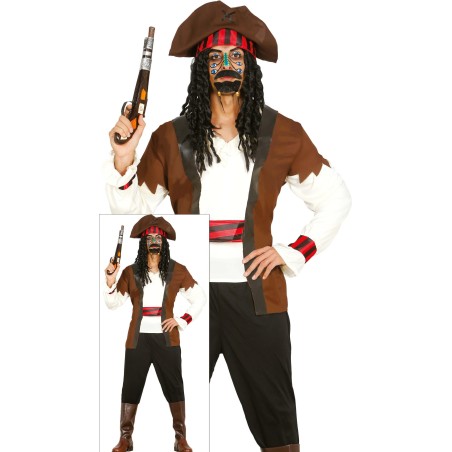Disfraz pirata de los siete mares hombre adulto-El Informal Santander