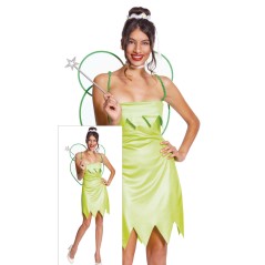 Disfraz hada verde mujer campanilla talla L-Tus Disfraces Baratos