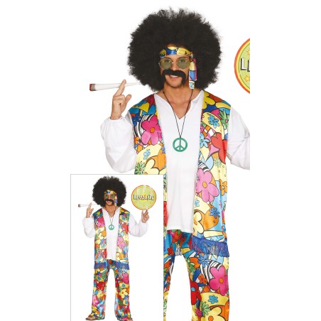 Disfraz hippie años 60 tallas hombre-El Informal Santander