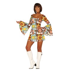 Disfraz discotequera mujer años 70 disco vestido-El Informal Santander