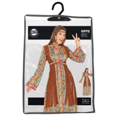 Disfraz hippie vestido largo para mujer tallas-El Informal Santander