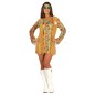 Disfraz hippie con chaleco para mujer
