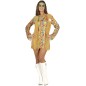 Disfraz hippie con chaleco para mujer