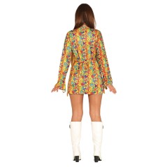 Disfraz hippie con chaleco para mujer-El Informal Santander