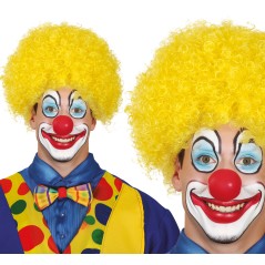 Peluca payaso amarilla rizos barata-El Informal Santander