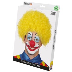 Peluca payaso amarilla rizos barata-El Informal Santander