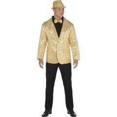 Americana lentejuelas oro para hombre talla m