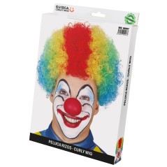 Peluca payaso rizos multicolor-El Informal Santander