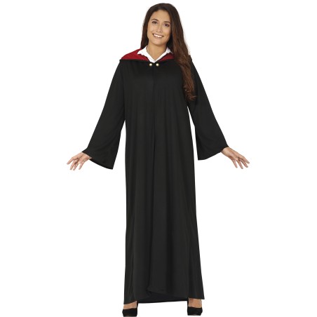 Disfraz mago tunica negra para mujer talla L 42-44