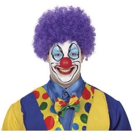 Peluca rizos lila payaso rizos