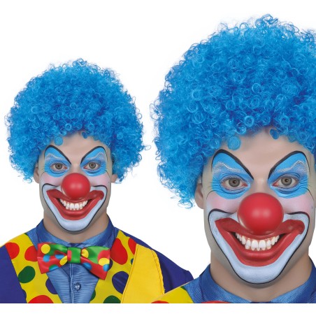 Peluca payaso azul rizos-El Informal Santander