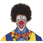 Peluca rizos castaña payaso