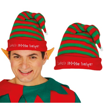 Gorro elfo verde y rojo adulto-El Informal