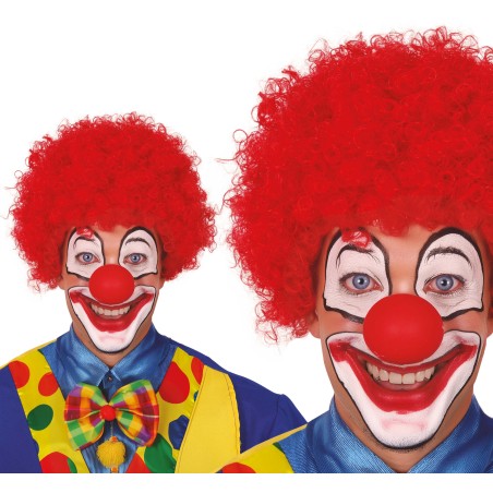 Peluca payaso rizos roja-El Informal Santander