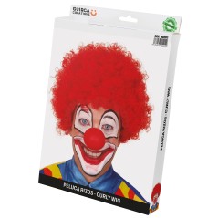 Peluca payaso rizos roja-El Informal Santander