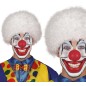 Peluca payaso blanca rizos