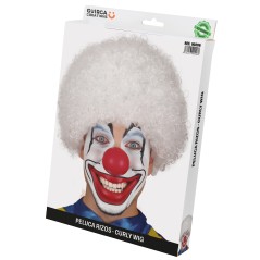 Peluca payaso blanca rizos-El Informal Santander