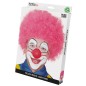 Peluca rizos rosa payaso