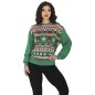 Jersey Navidad gracioso verde Elfo para mujer tallas