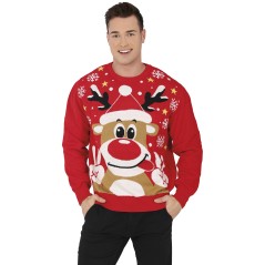 Jersey Navidad gracioso Reno para hombre tallas-El Informal