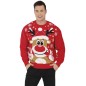 Jersey Navidad gracioso Reno para hombre tallas