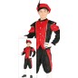 Disfraz paje de rey rojo para niño tallas