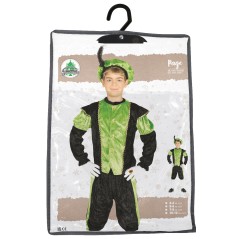 Disfraz paje de rey verde para niño tallas-El Informal Santander
