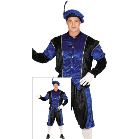 Disfraz Paje de rey mago azul para hombre talla M o L-El Informal