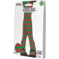 Pantys rayas rojas y verdes elfo infantiles