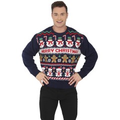 Jersey Navidad gracioso Muñeco de nieve para hombre tallas