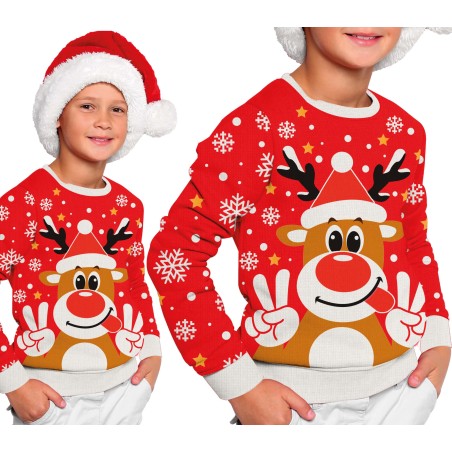 Jersey Navidad Reno infantil tallas-El Informal