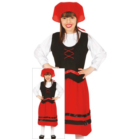 Disfraz pastorcita traje regional cantabria para niña-El Informal