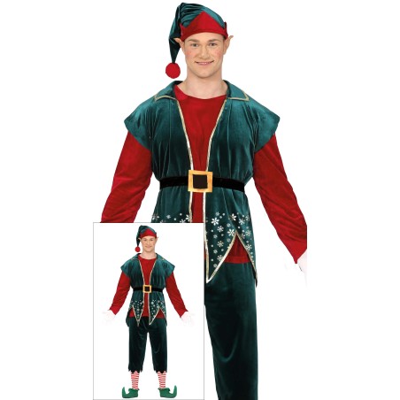 Disfraz elfo navideño para hombre talla L 52-54-El Informal