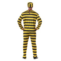 Disfraz prisionero preso rayas amarillo negro los Dalton.