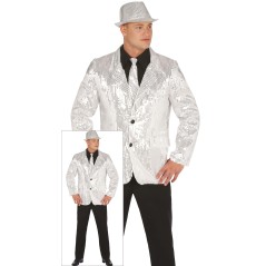 Americana lentejuelas plata para hombre talla m-El Informal Santander